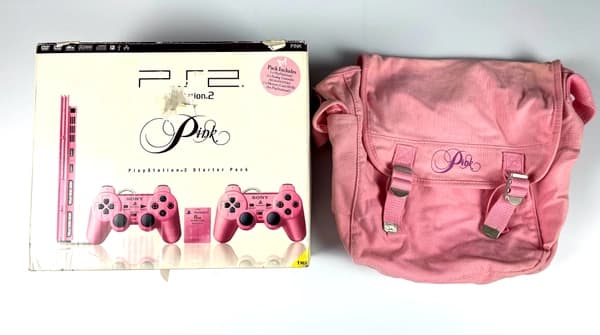PlayStation 2 PS2 Slim Pink Console SCPH-77004 + Bag Unikat Complete