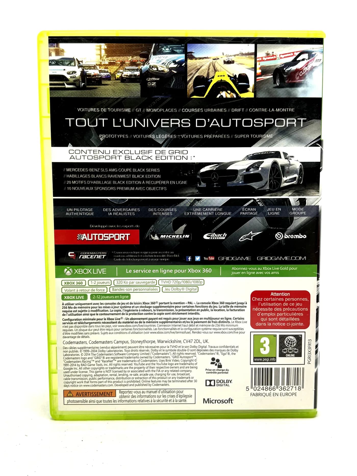 Grid Autosport Limited Black Edition Xbox 360