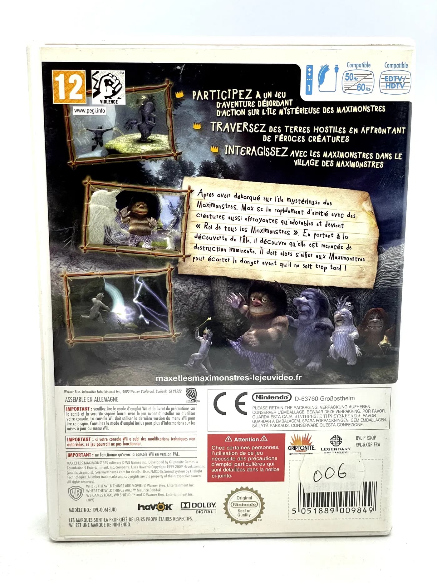 Where The Wild Things Are Nintendo Wii