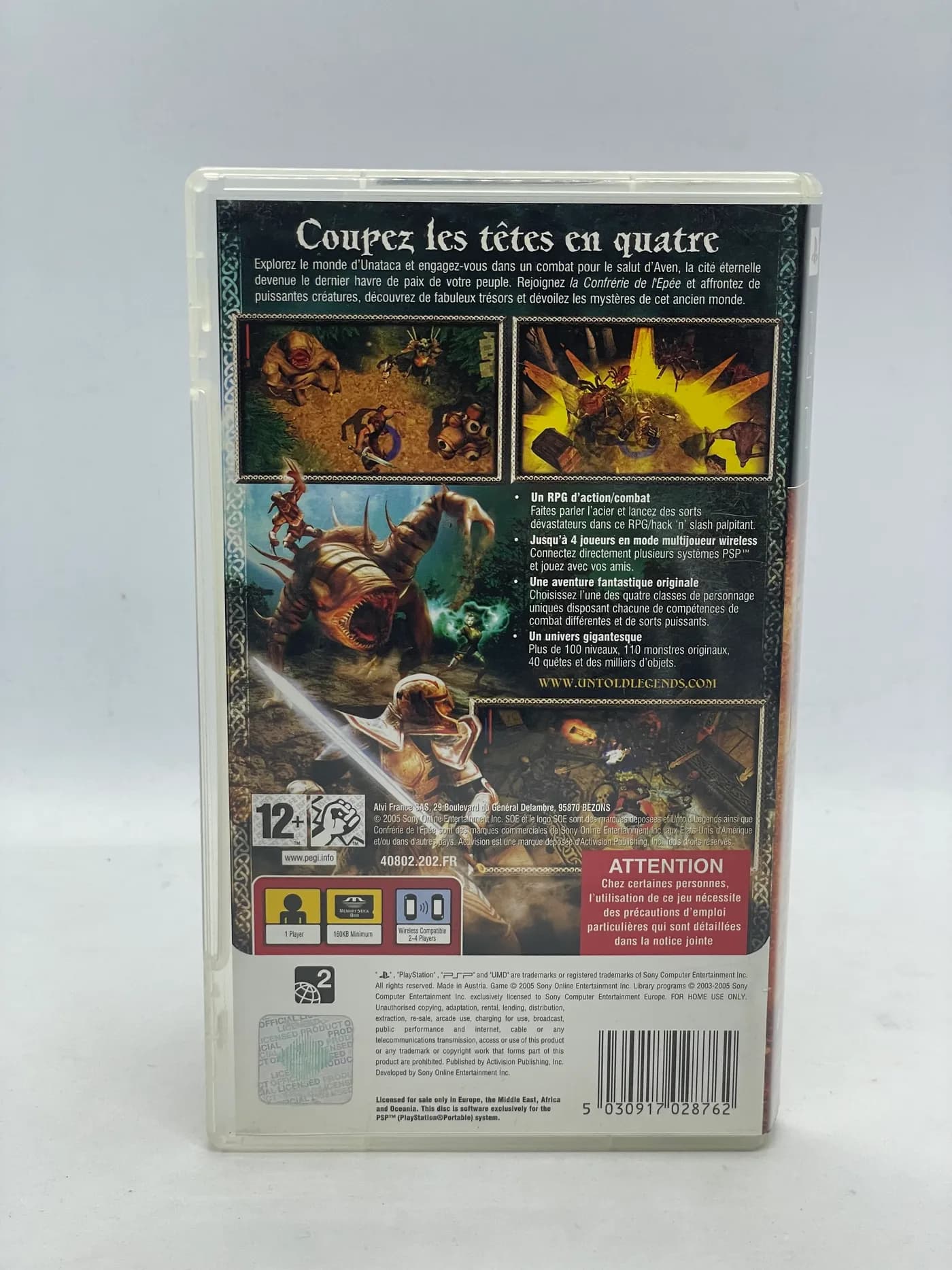 Untold Legends: Brotherhood of the Blade PSP