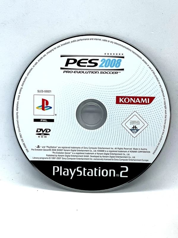 Pro Evolution Soccer 2008 PS2 (game only)