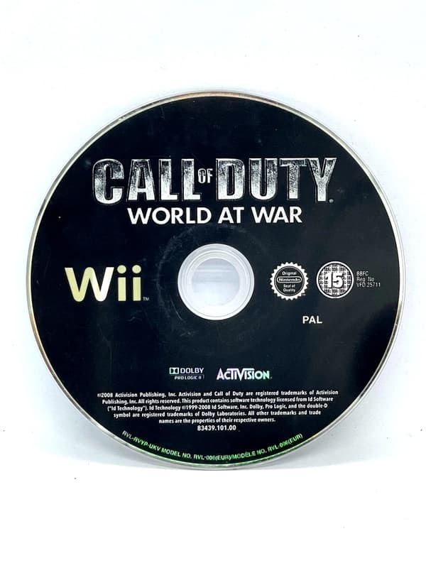 Call of Duty World at War Nintendo Wii (game only)