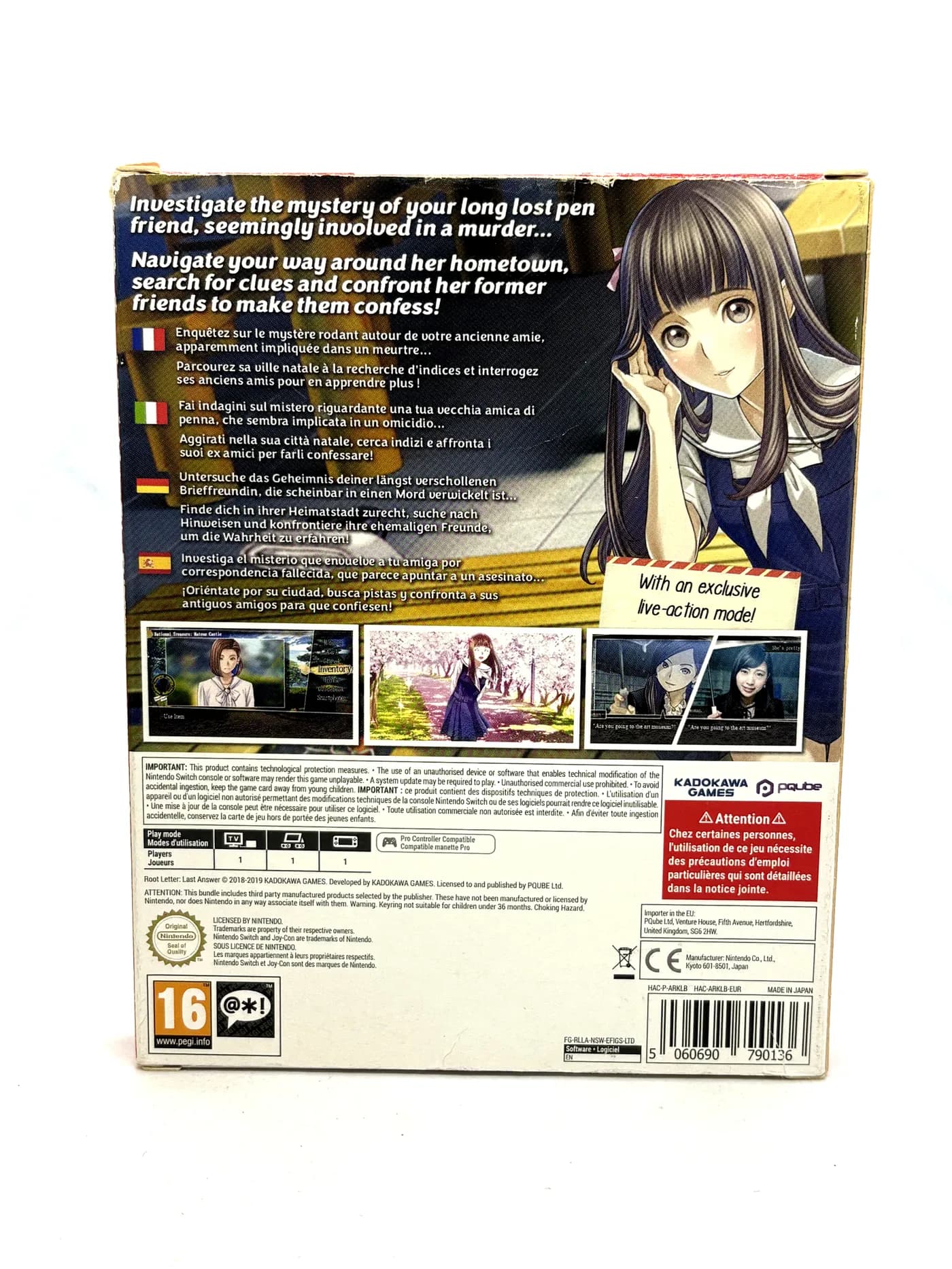 Root Letter Last Answer Day One Edition Nintendo Switch