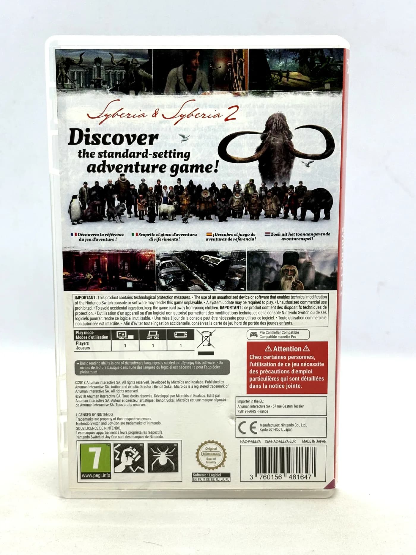 Syberia 1 & 2 Nintendo Switch