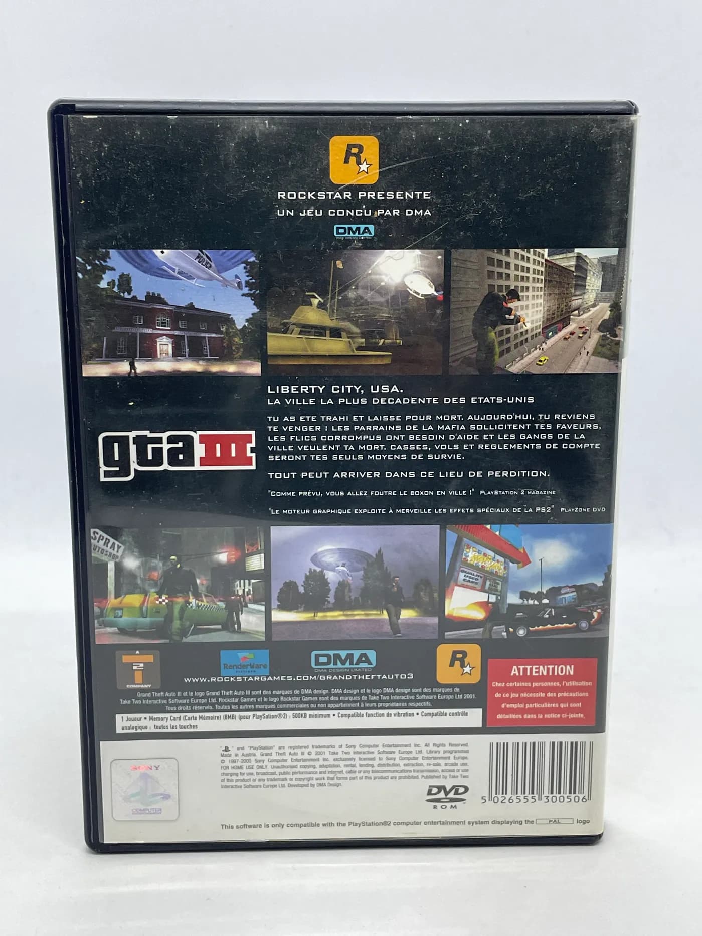 Grand Theft Auto III GTA III PS2 + map