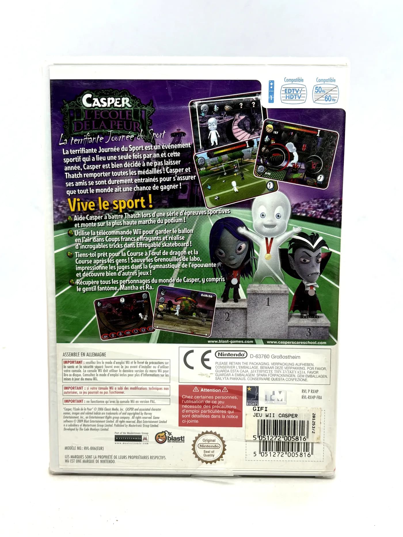 Casper's Scare School Spooky Sports Day Nintendo Wii (New and Sealed)