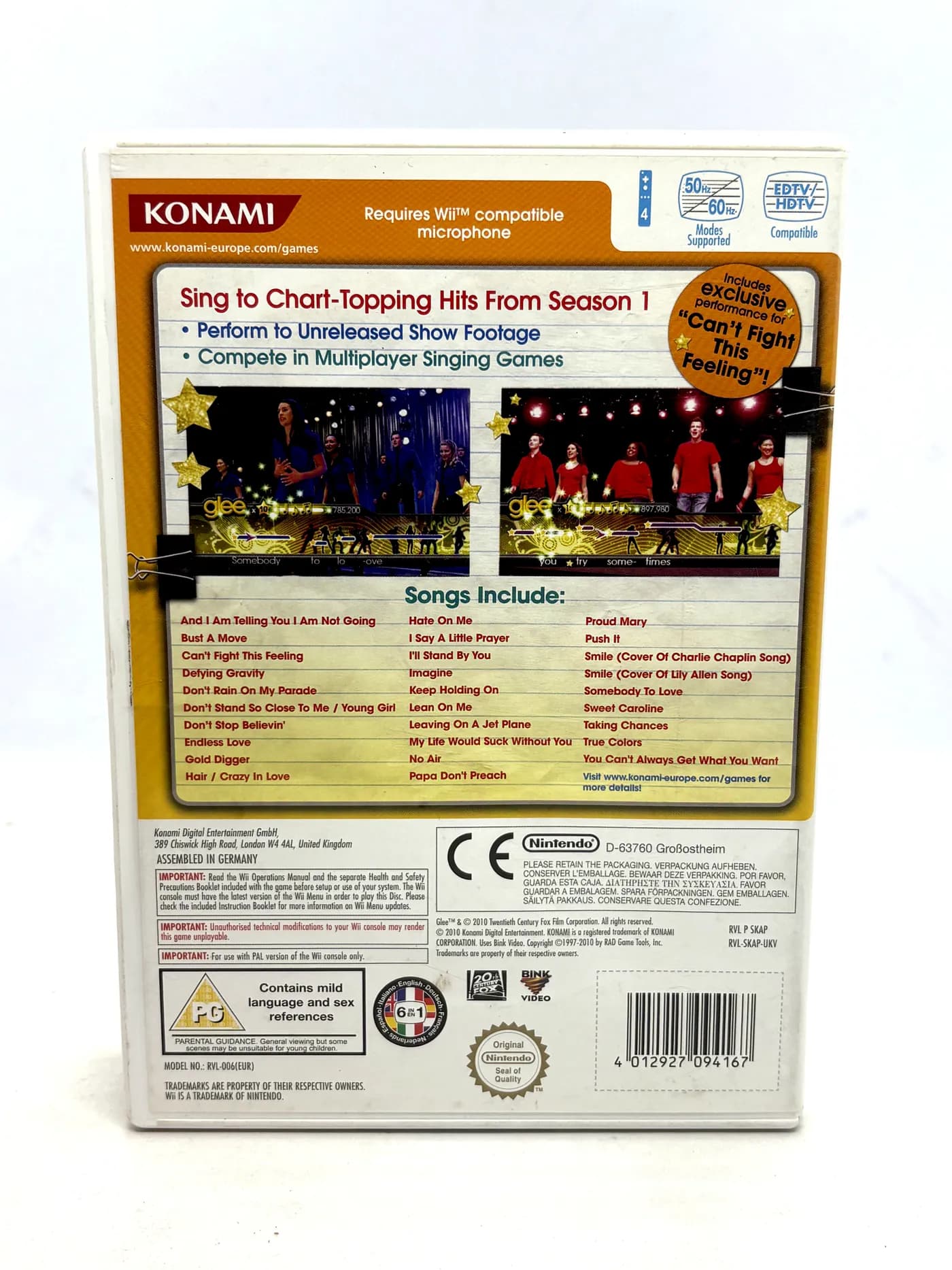 Karaoke Revolution Glee Nintendo Wii
