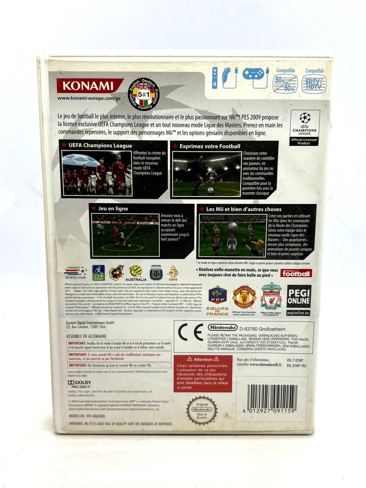 Pro Evolution Soccer 2009 Nintendo Wii