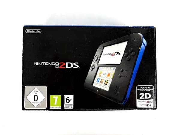 Nintendo 2DS Black + Blue Console Complete