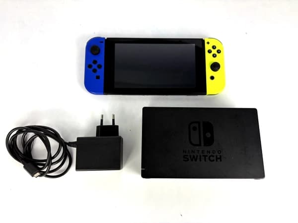 Nintendo Switch V2 Yellow + Blue Console Set