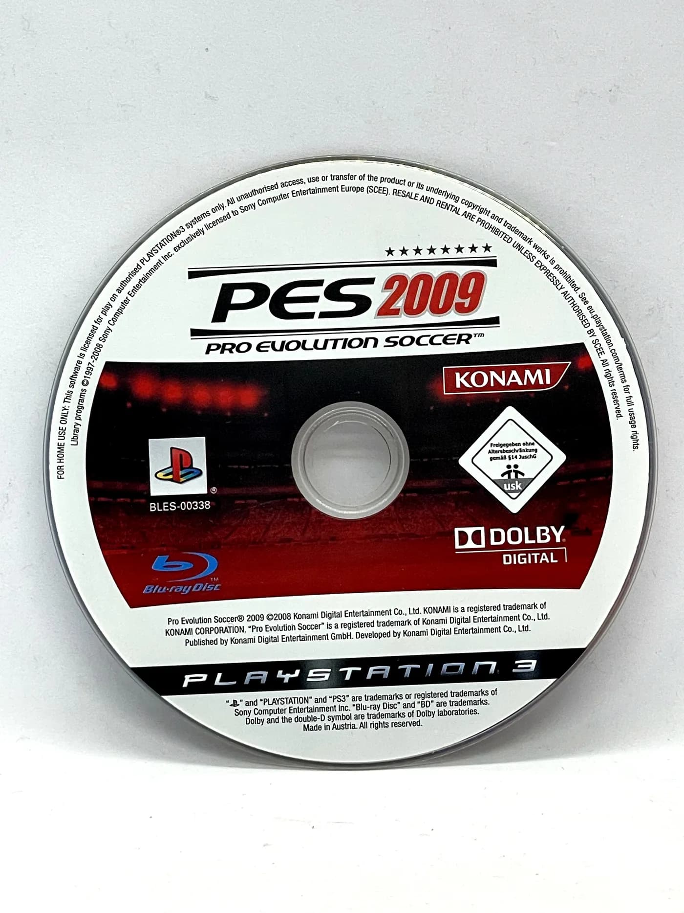 Pro Evolution Soccer 2009 PS3 (game only)