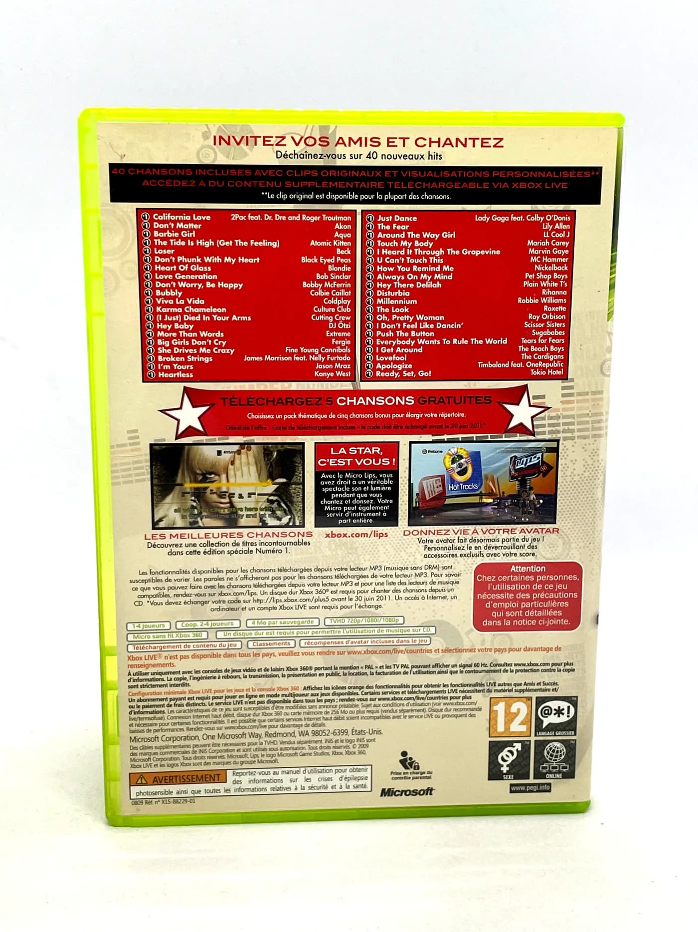 Lips Number One Hits Xbox 360