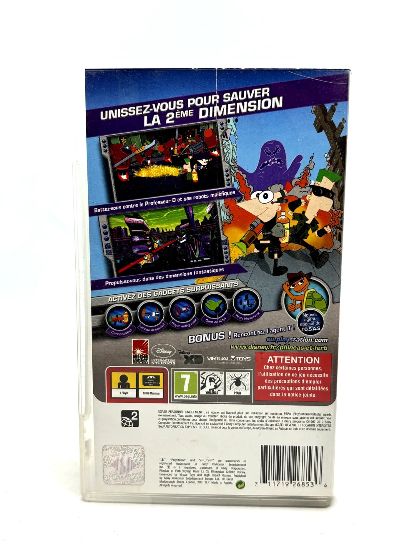 Phineas and Ferb: Across the 2nd Dimension PSP