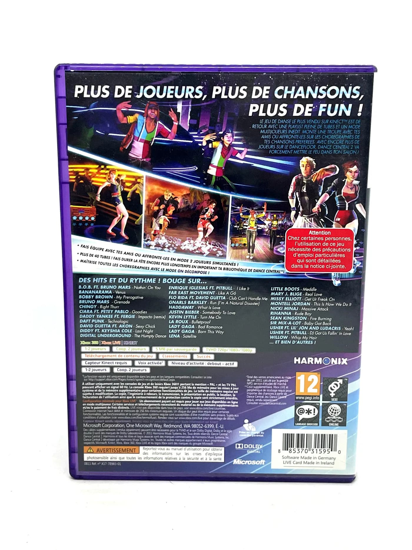 Dance Central 2 Xbox 360