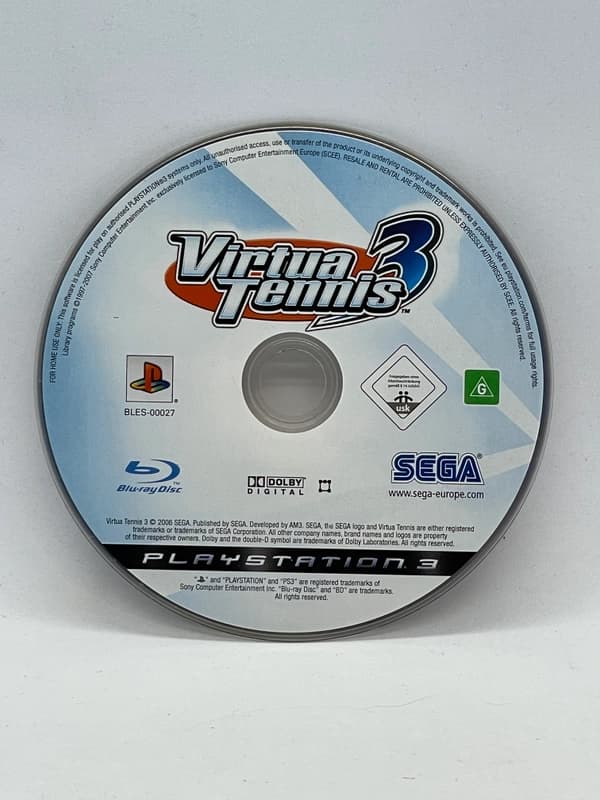 Virtua Tennis 3 PS3 (sama gra)