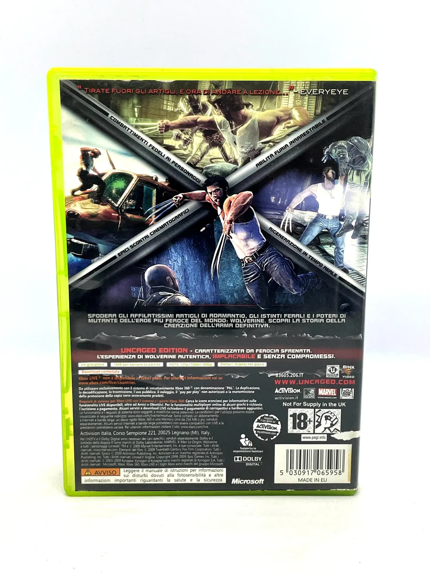 X-Men Origins Wolverine Uncaged Edition Xbox 360