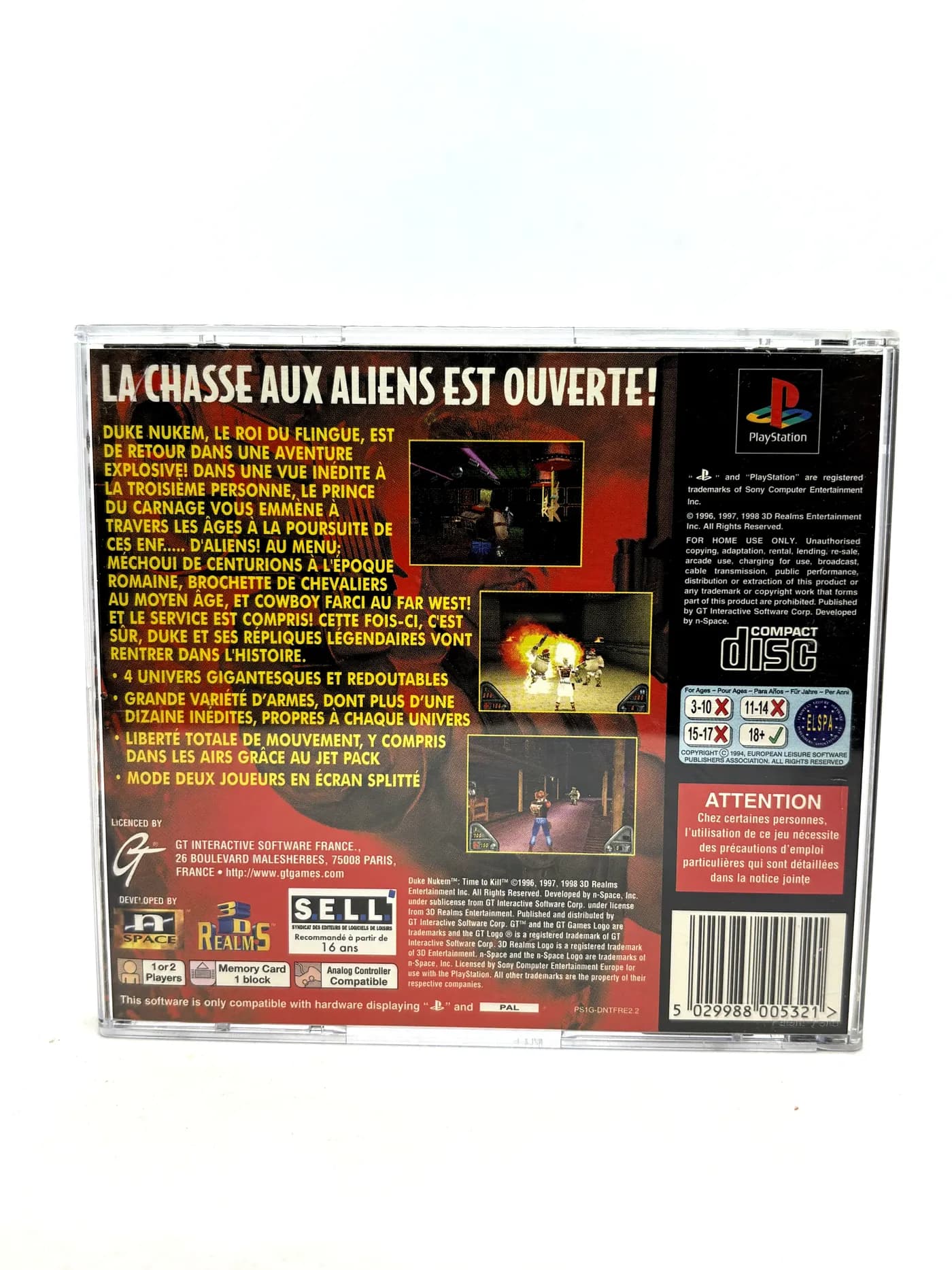 Duke Nukem Time to Kill PS1 PSX (FR)