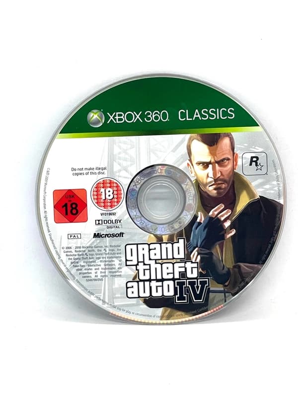 Grand Theft Auto IV Xbox 360 (game only)