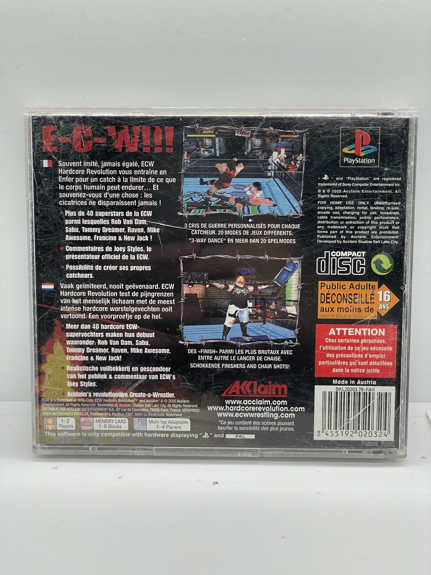 ECW Hardcore Revolution PS1 PSX