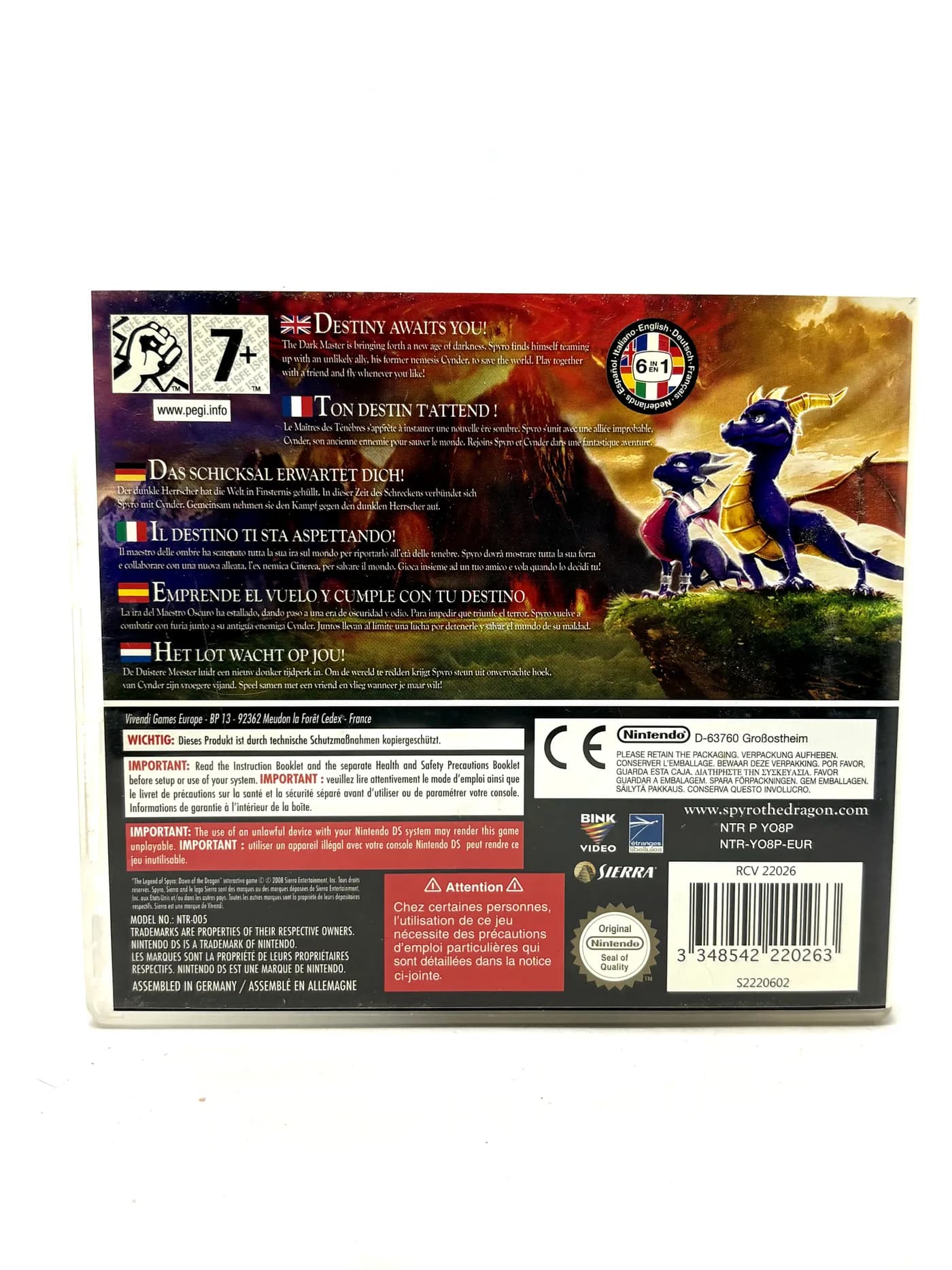 The Legend of Spyro Dawn of the Dragon Nintendo DS