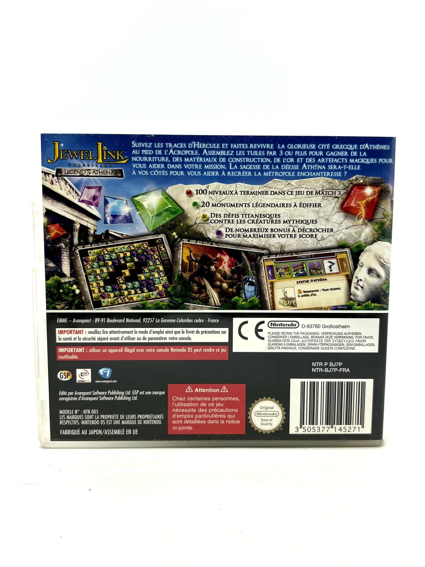 Jewel Link Chronicles Legend of Athena Nintendo DS