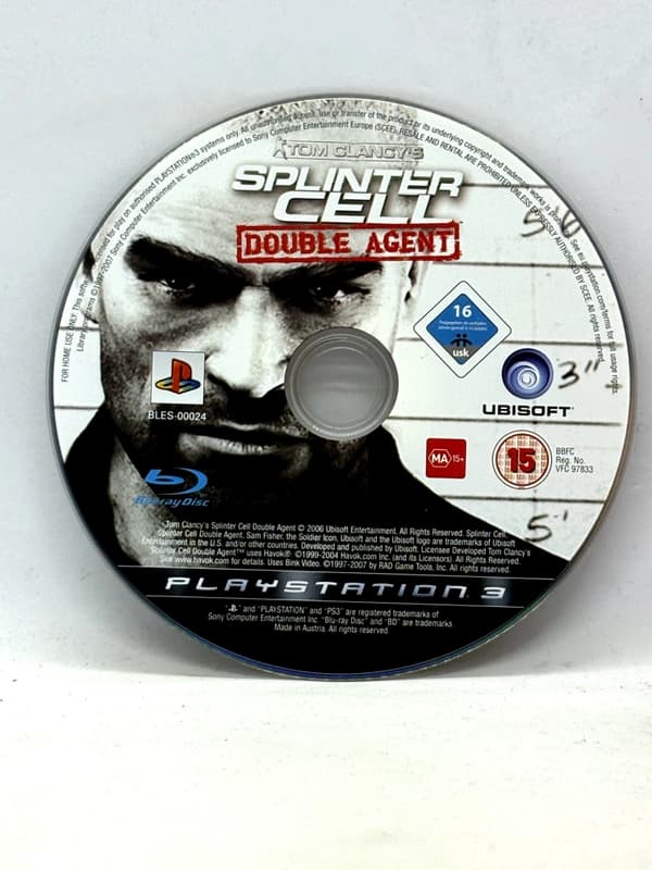 Splinter Cell Double Agent PS3 (game only)