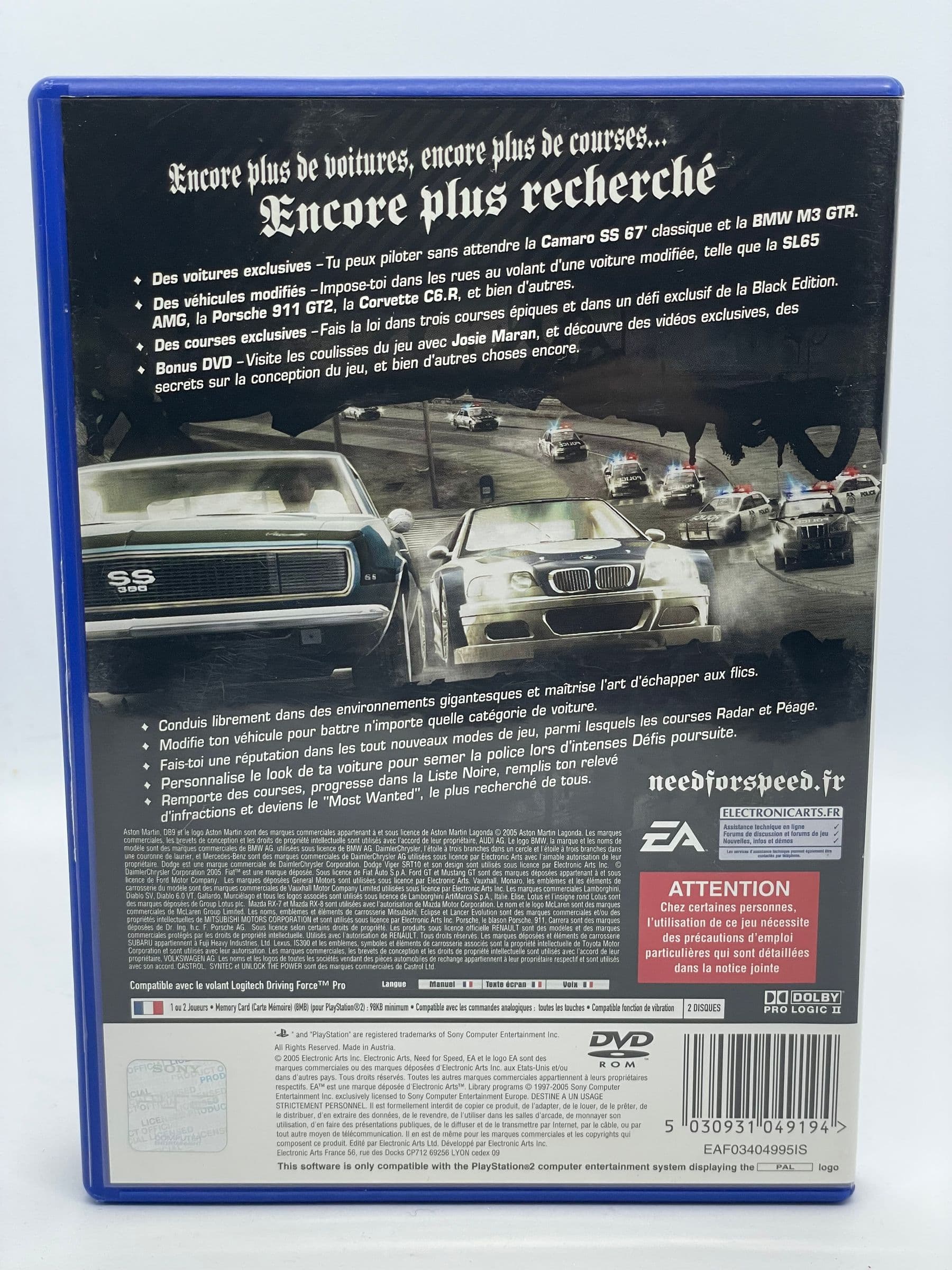 Need for Speed Most Wanted Black Edition PS2