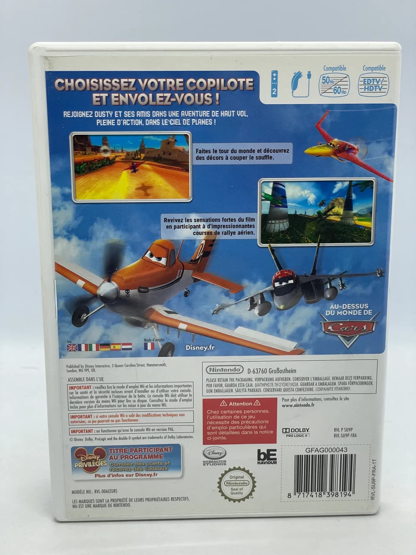 Disney Planes Nintendo Wii