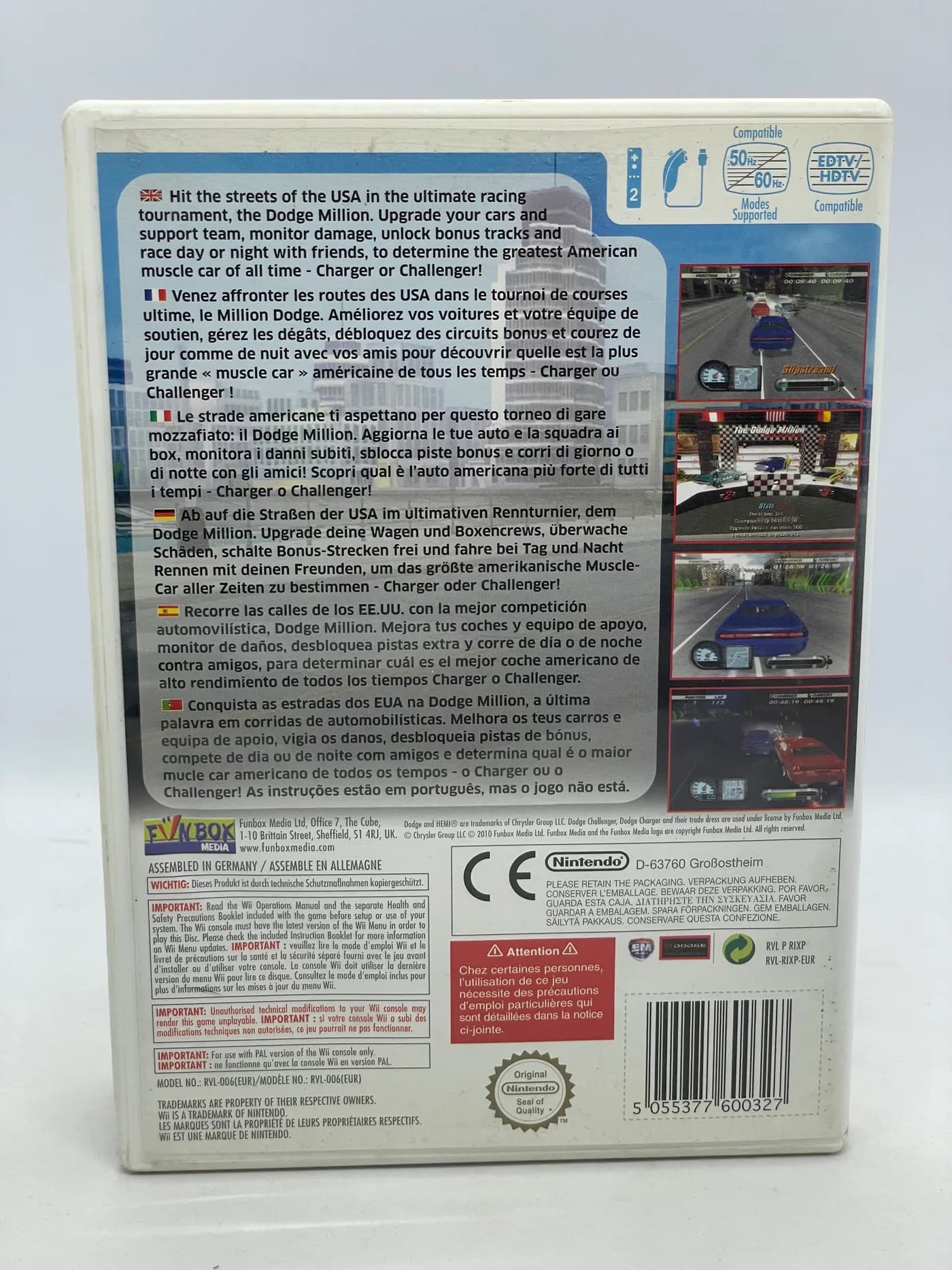 Dodge Racing Charger vs Challenger Nintendo Wii