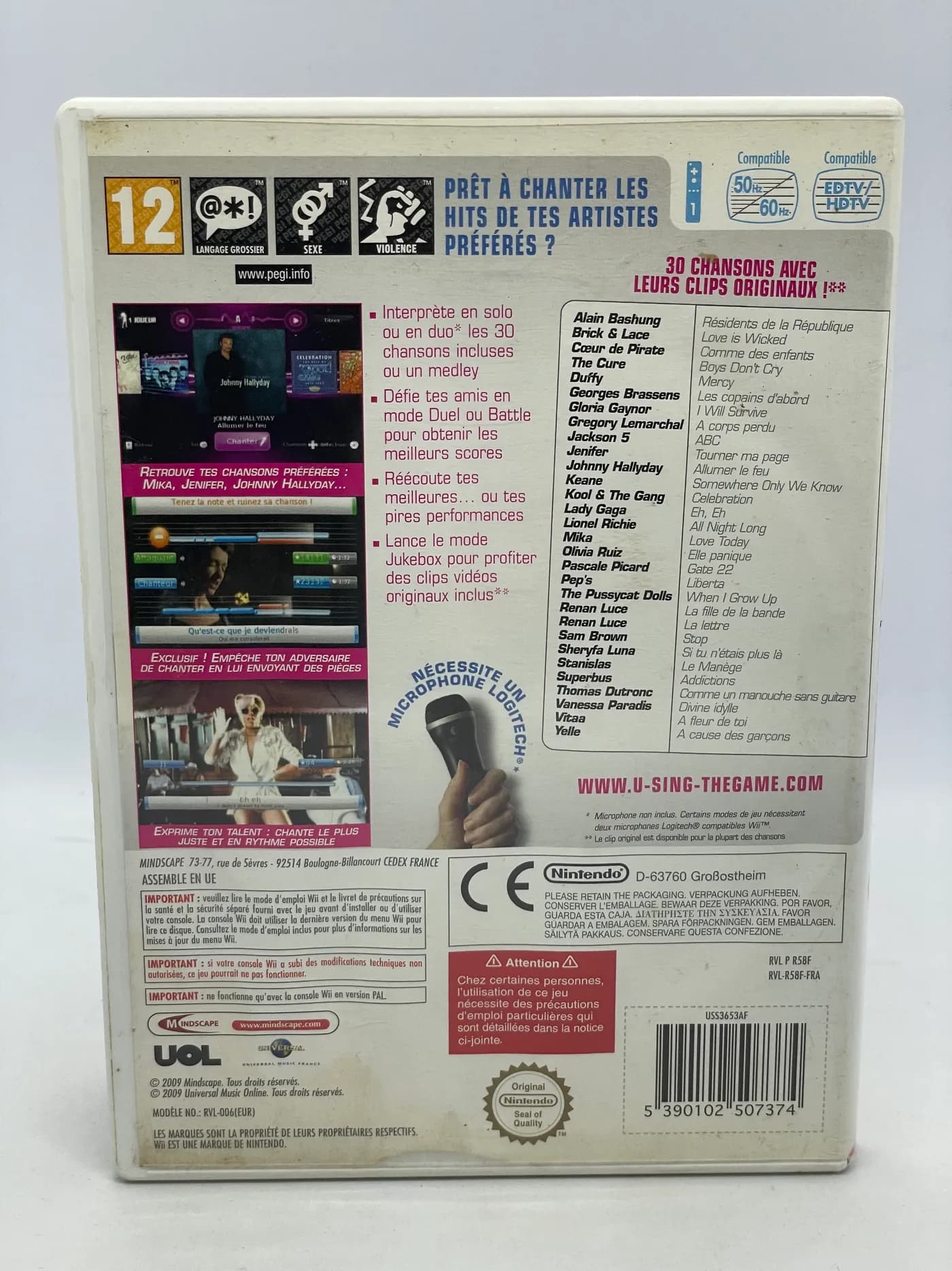 U-Sing Nintendo Wii (FR)
