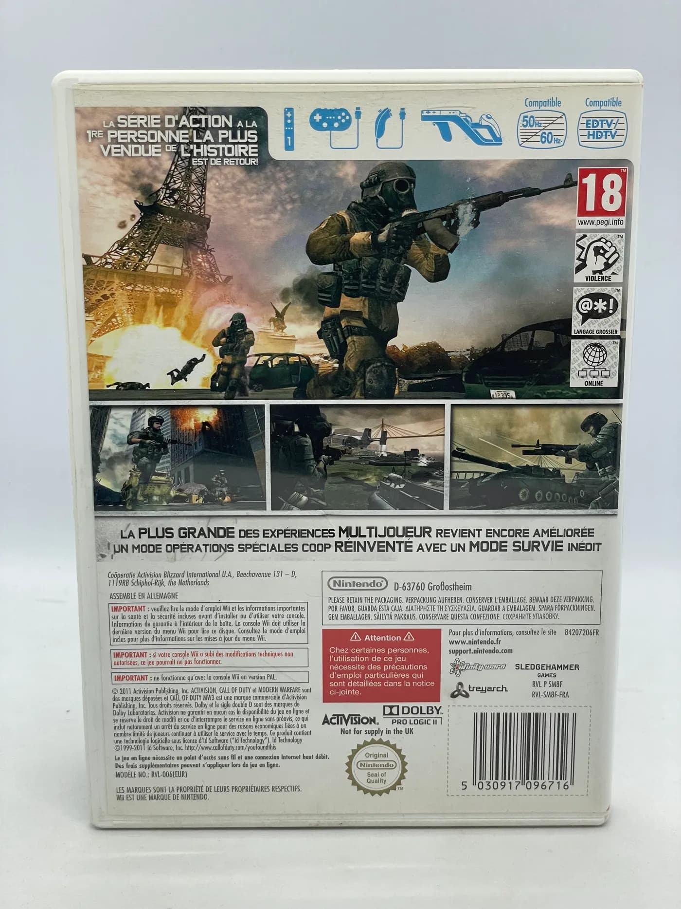 Call of Duty Modern Warfare 3 Nintendo Wii (FR)