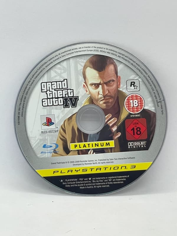 Grand Theft Auto IV PS3 (game only)