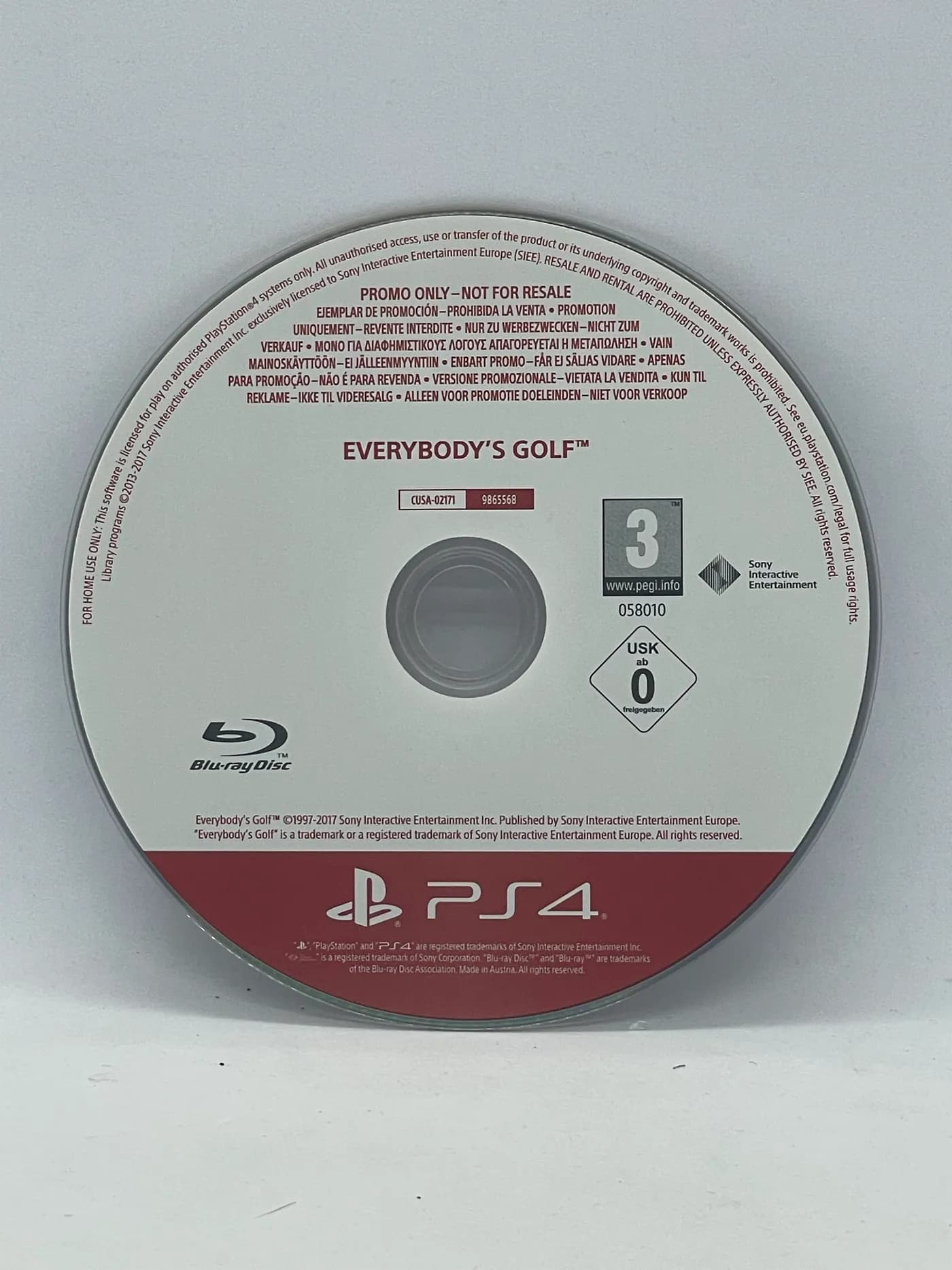 Everybody's Golf PS4 (promo) (game only)