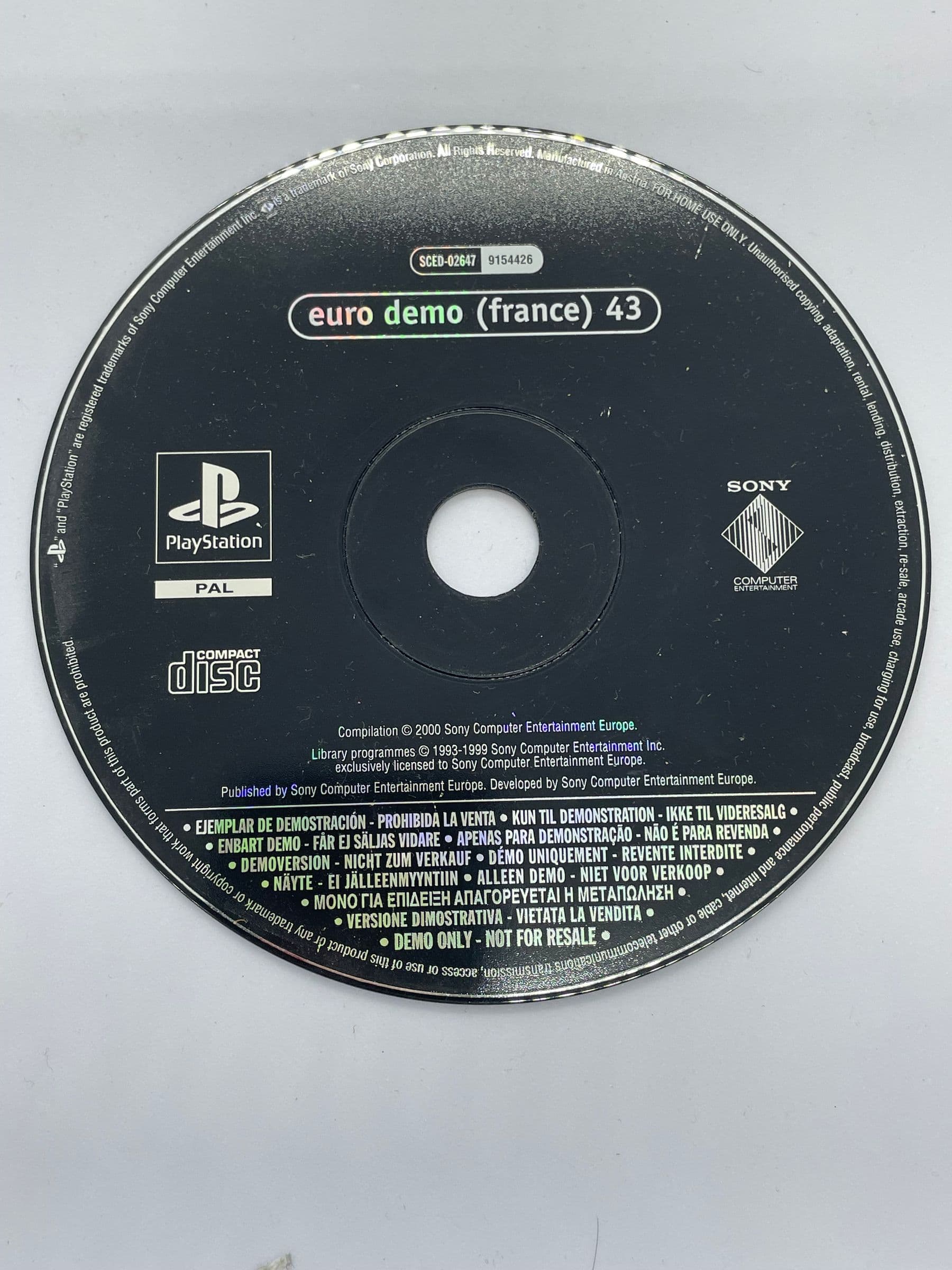Euro Demo (France) 43 PS1 PSX (CD) (FR)