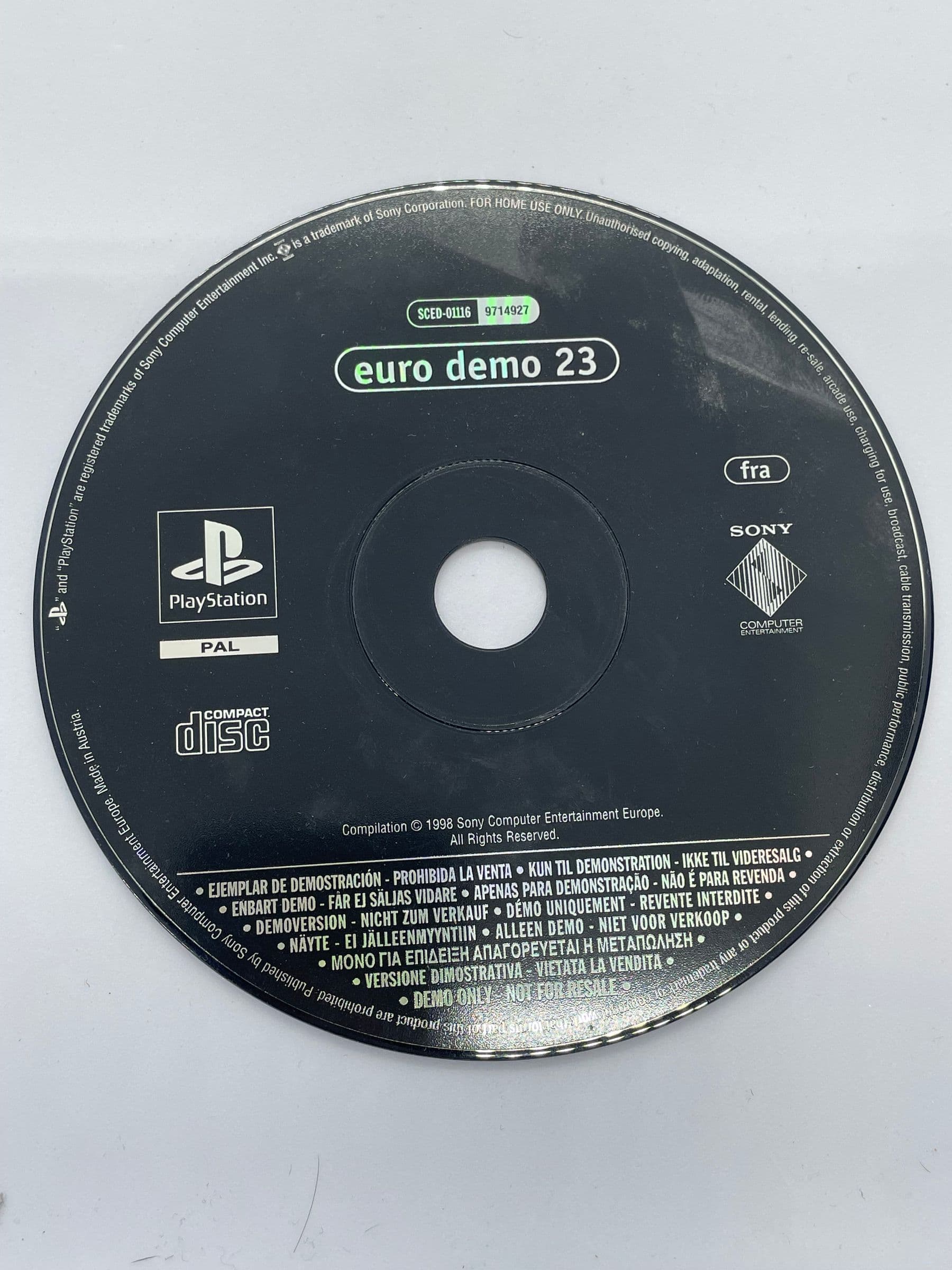 Euro Demo 23 PS1 PSX (CD) (FR)