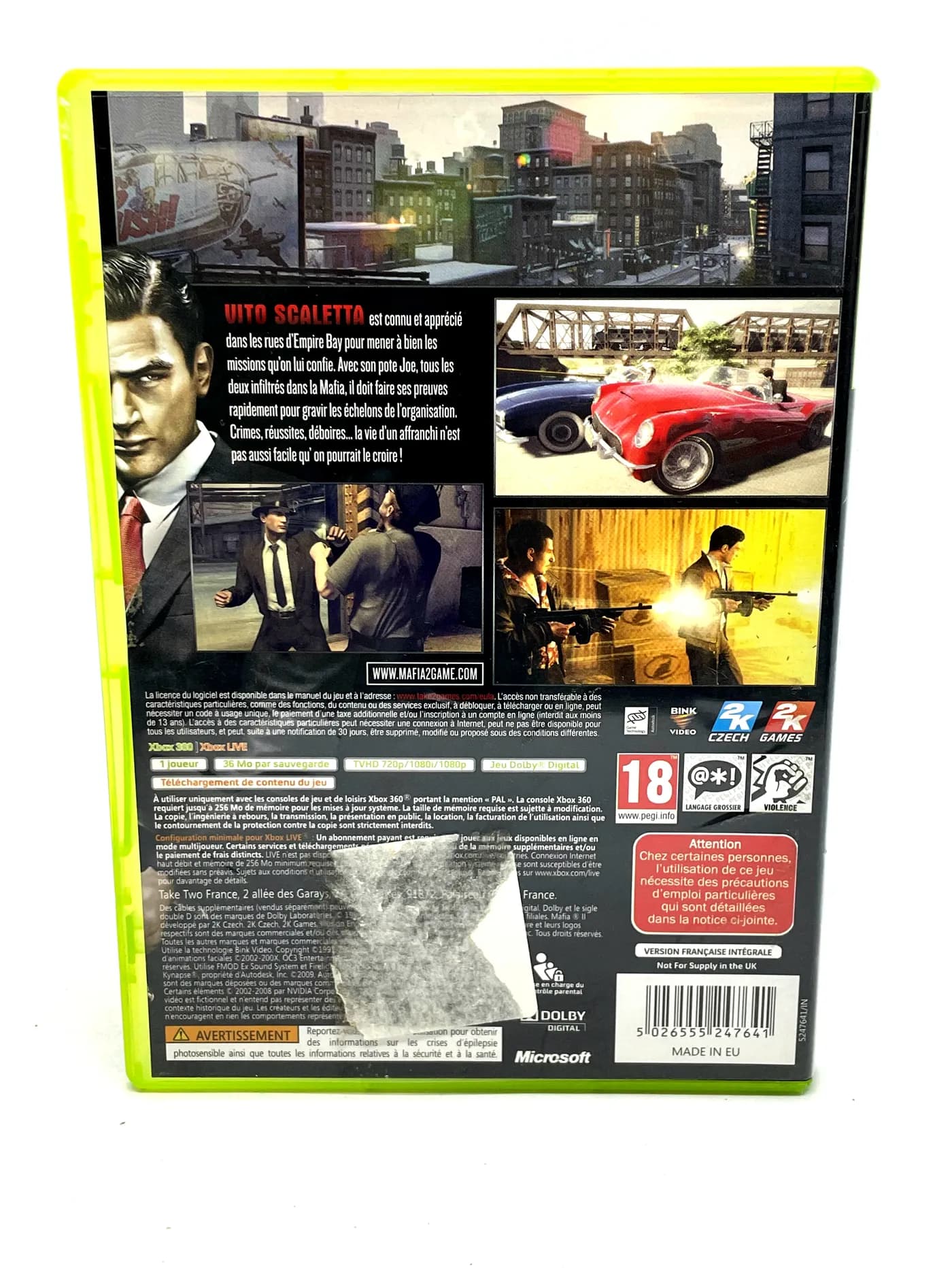 Mafia II Xbox 360