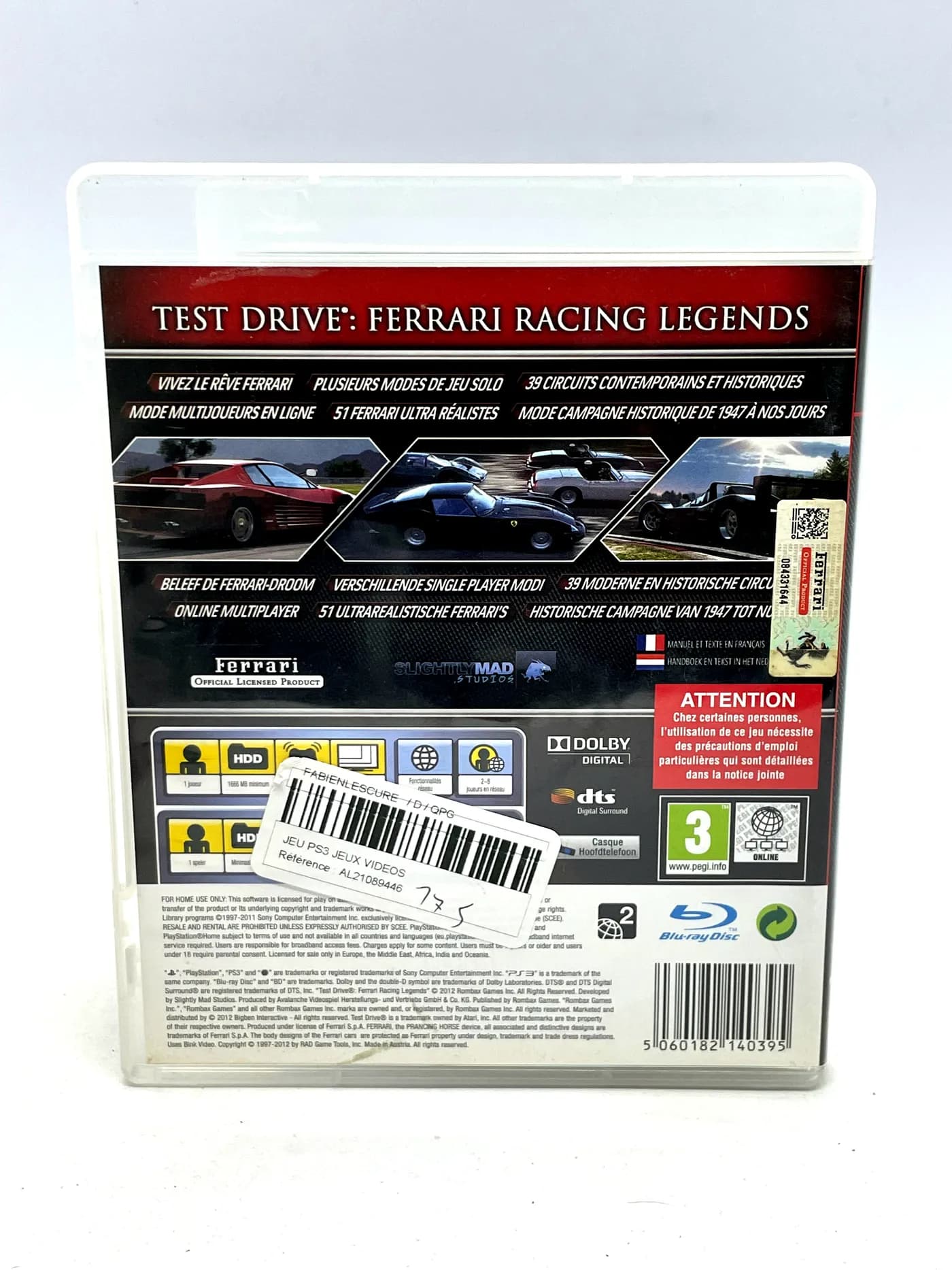 Test Drive Ferrari Racing Legends PS3