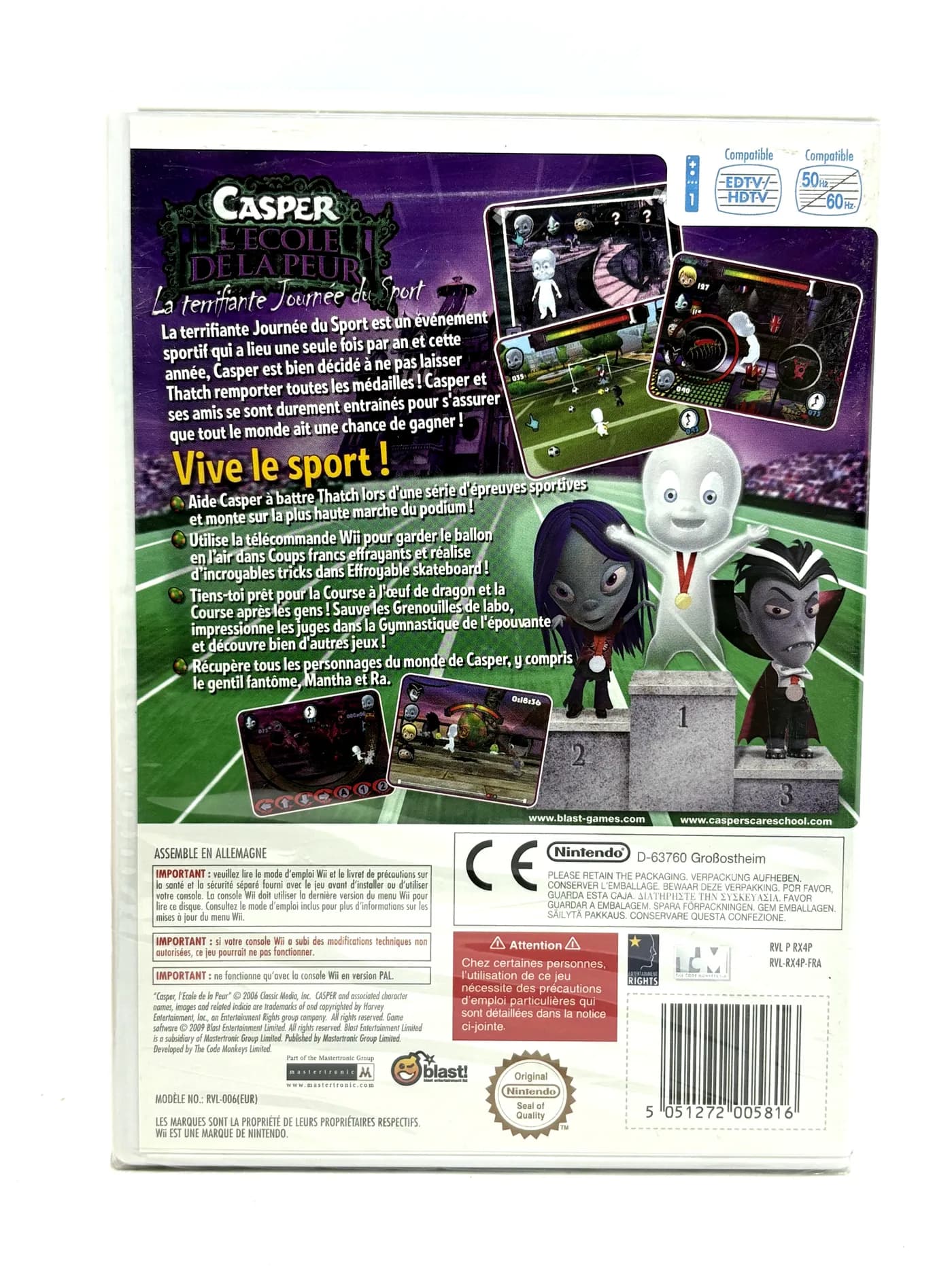 Casper's Scare School Spooky Sports Day Nintendo Wii (New and Sealed)