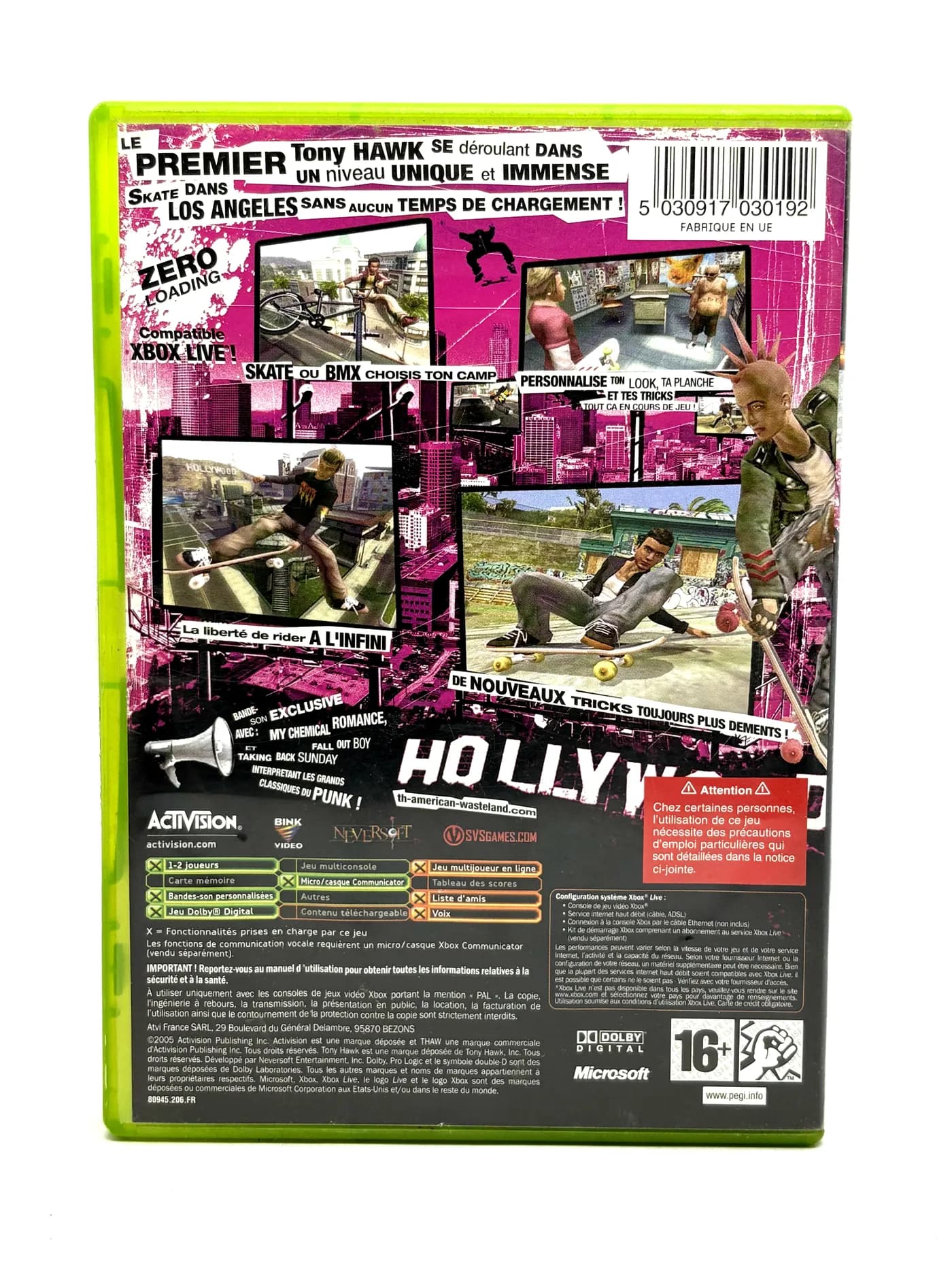 Tony Hawk American Wasteland Xbox