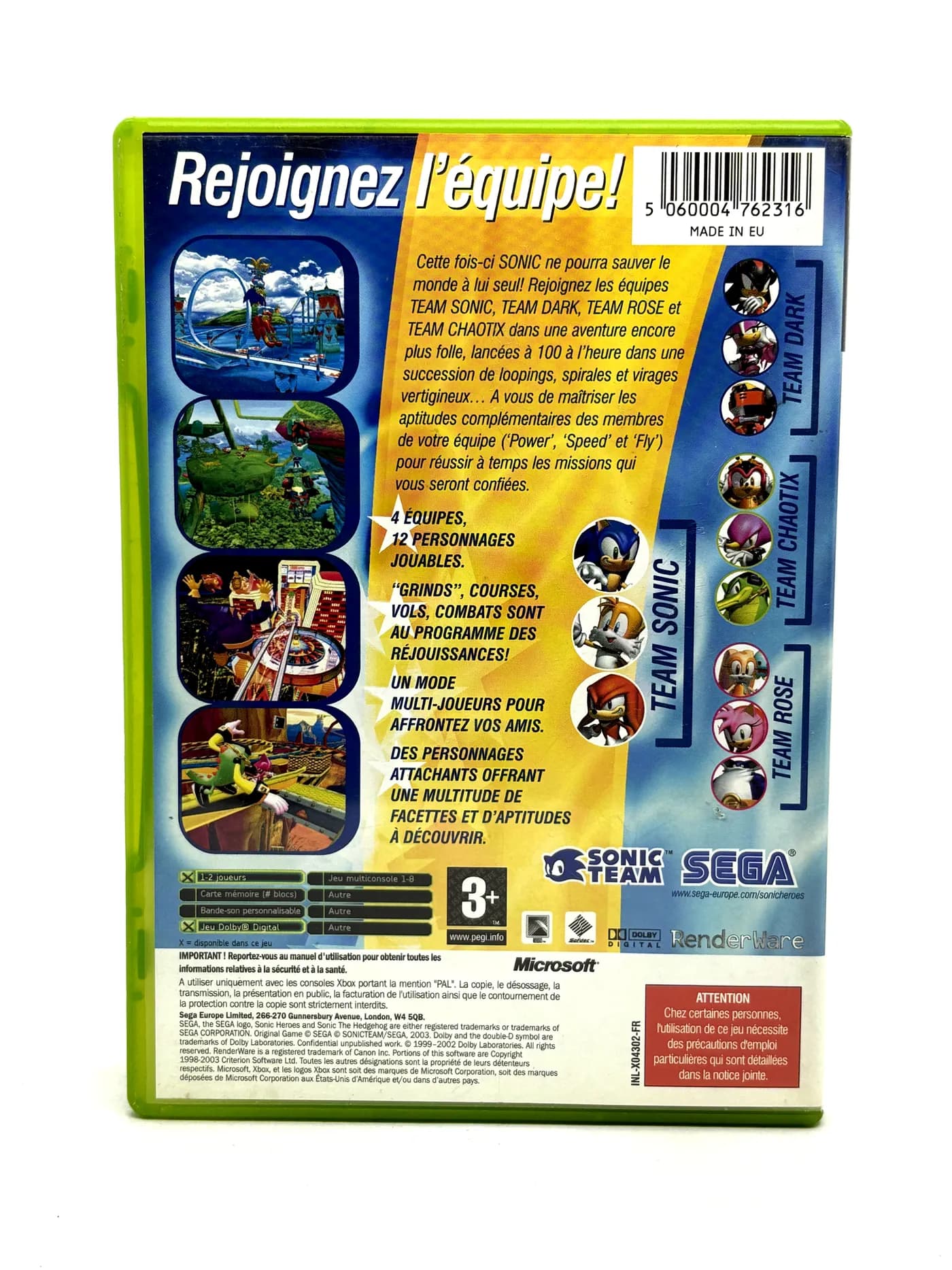 Sonic Heroes Xbox