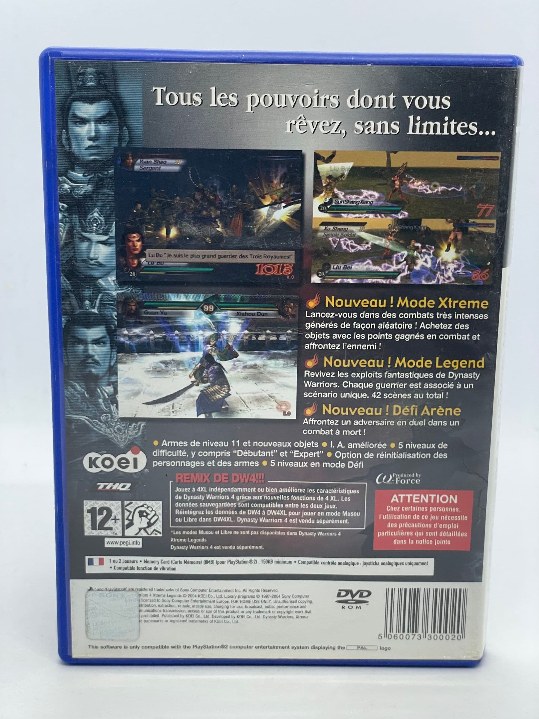 Dynasty Warriors 4 Xtreme Legends PS2 (FR)