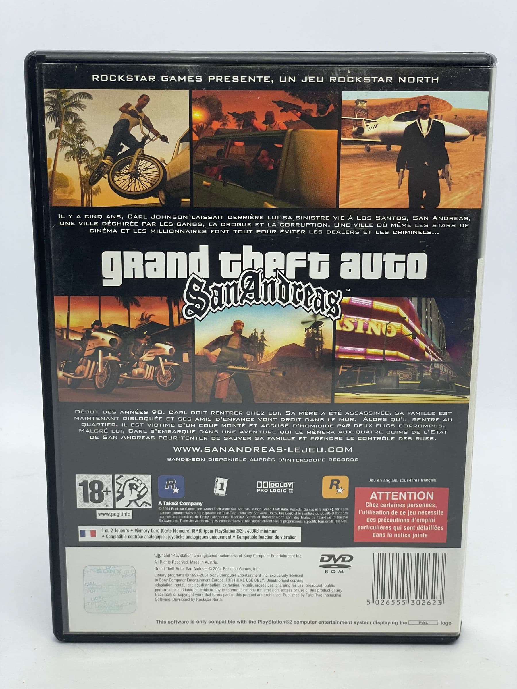 Grand Theft Auto San Andreas PS2 + mapa