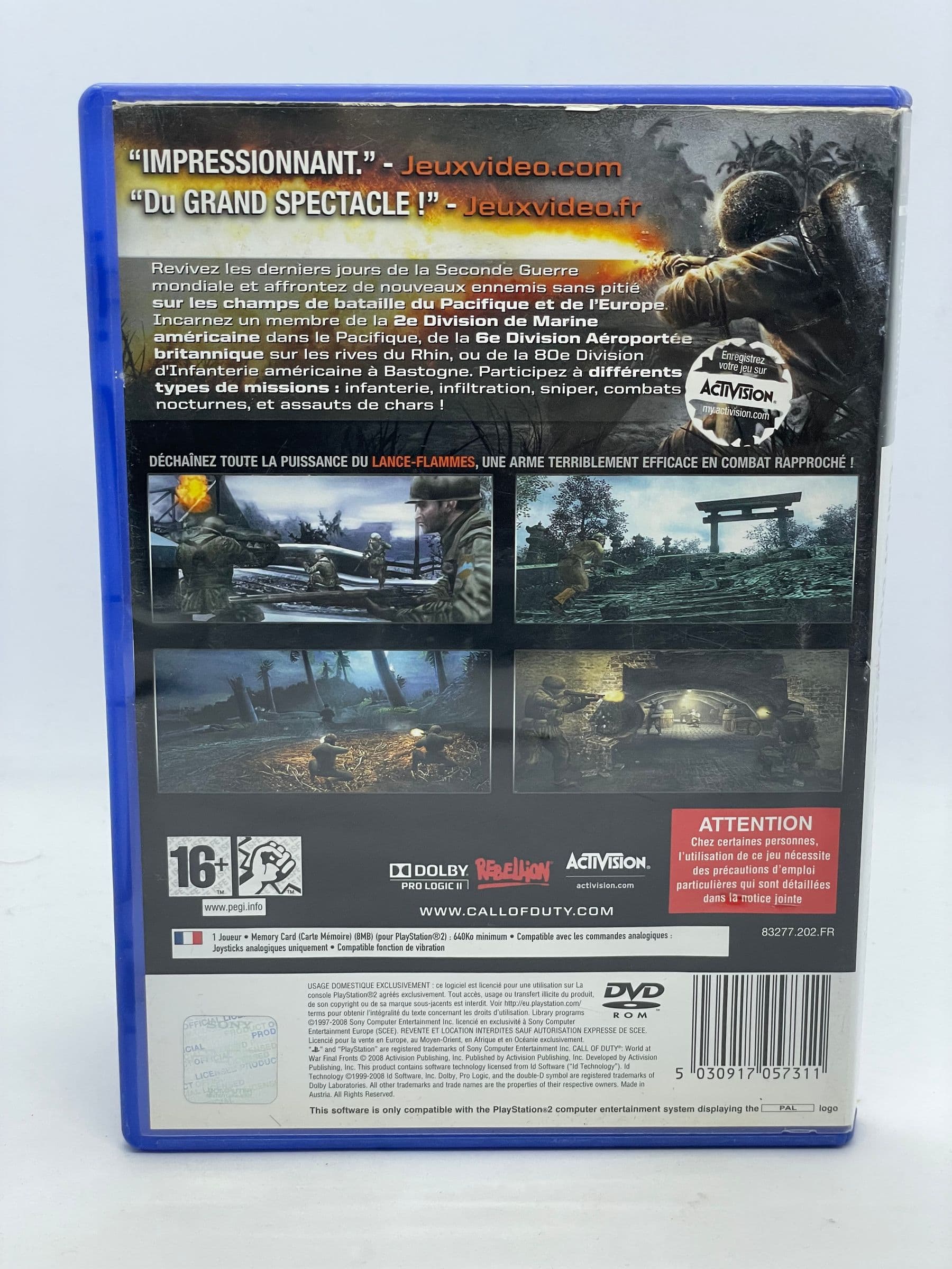 Call of Duty World at War Final Fronts PS2