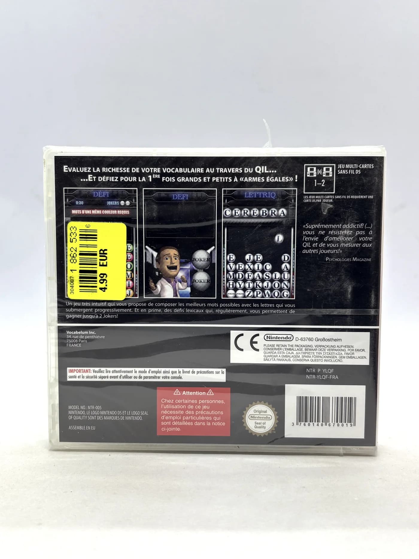 Lettriq Nintendo DS (Brand New & Sealed) (FR)