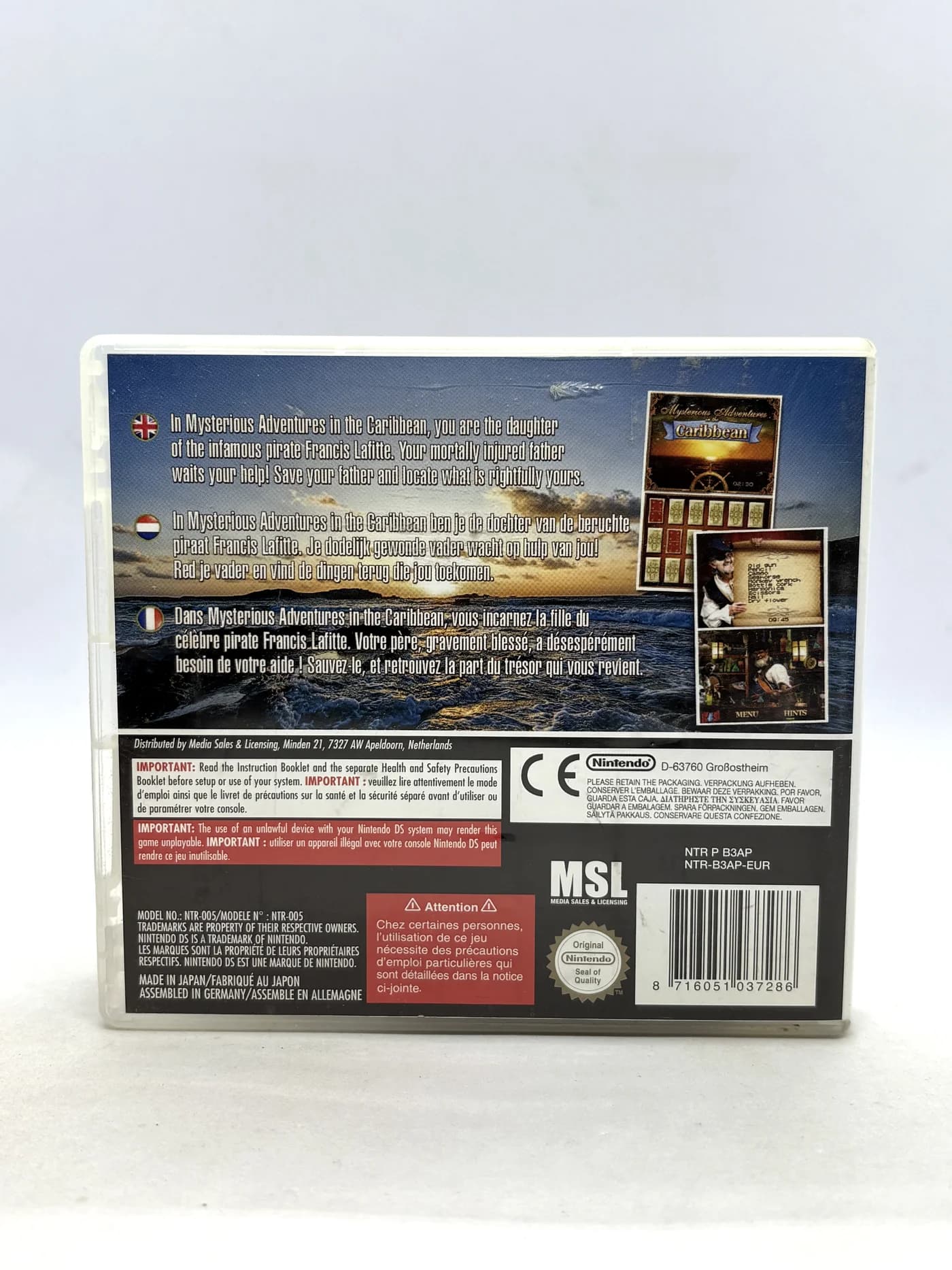 Mysterious Adventure in the Caribbean Nintendo DS