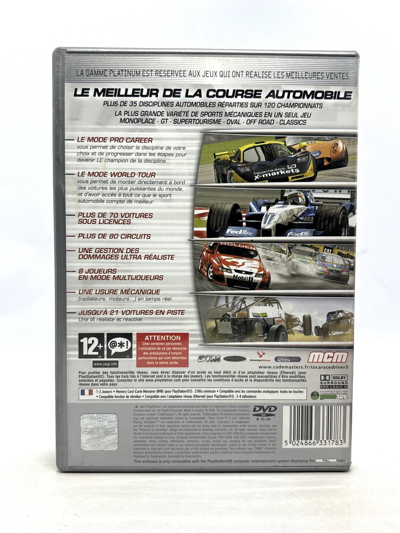TOCA Race Driver 3 PS2