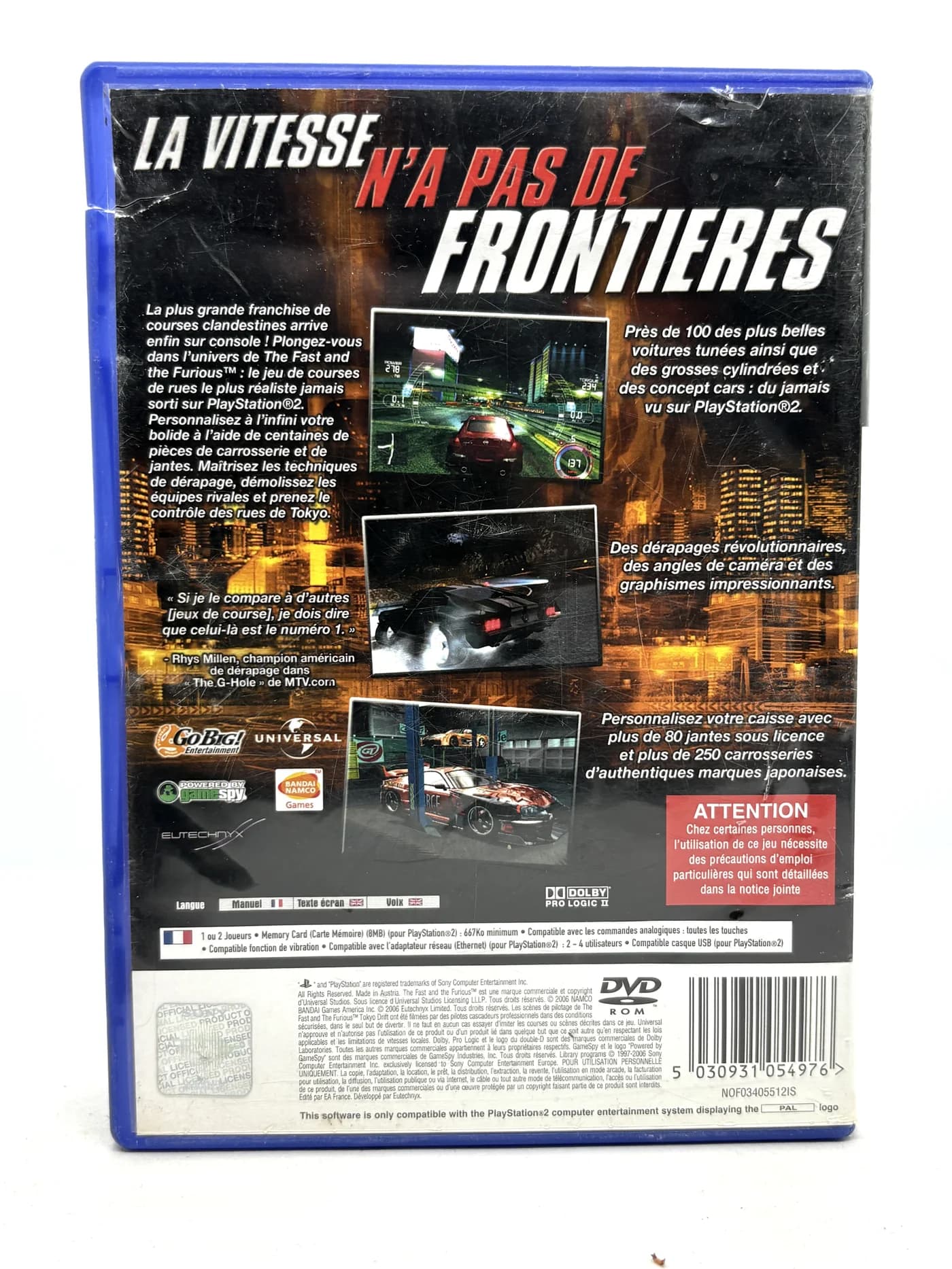 The Fast and the Furious PS2