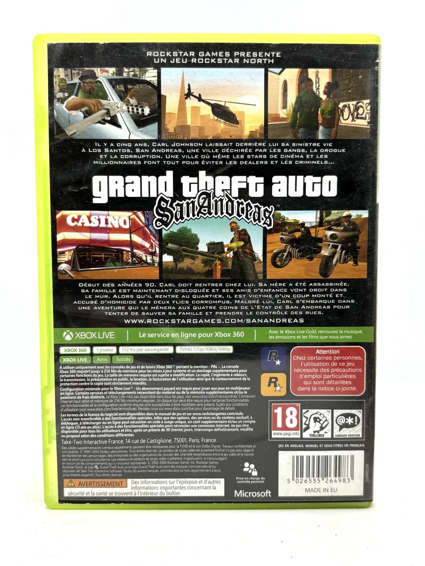 Grand Theft Auto San Andreas Xbox 360