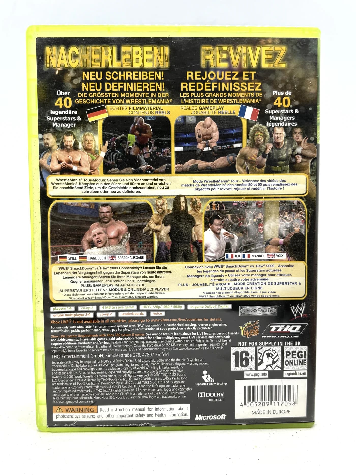 WWE Legends of Wrestlemania Xbox 360