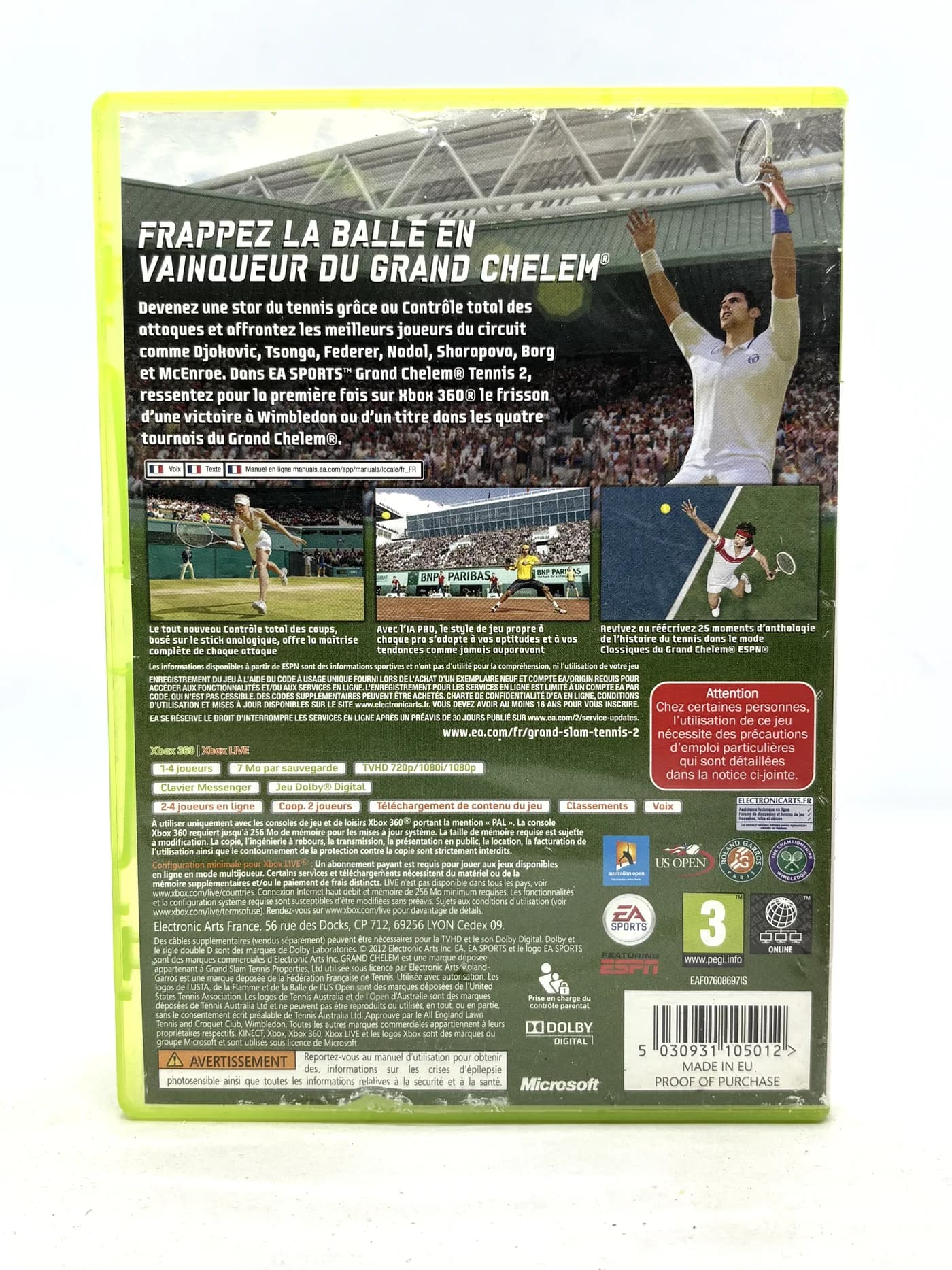Grand Slam Tennis 2 Xbox 360